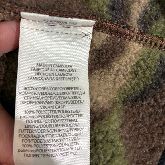 Polo Ralph Lauren $228 Camo Full Zip Fleece Lined Sweater Jacket Green Medium - Picture 12 of 12